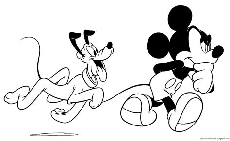 Dibujos Sin Colorear Dibujo de Mickey y sus amigos para Colorear