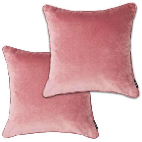 Matt Blush Pink Velvet 43cm X 43cm Cushion Sets Pink Velvet Curtains