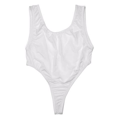 Feeshow Women S See Through High Cut Bodysuit Thong Swimsuit Sheer Mesh Leotard Top Buy Online