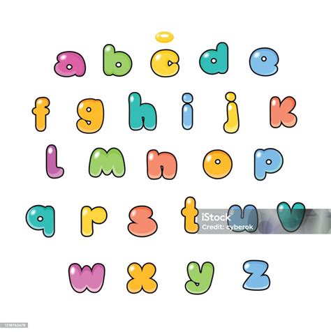 Kartun Alfabet Permen Jenis Huruf Ilustrasi Stok Unduh Gambar Sekarang Alfabet Balon