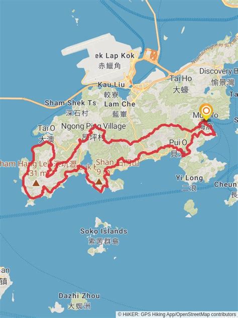 Map Of Lantau Trail Islands