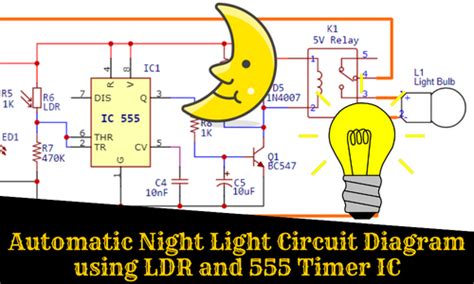 Automatic Night Light Using Ldr And Ic 555 Electroduino