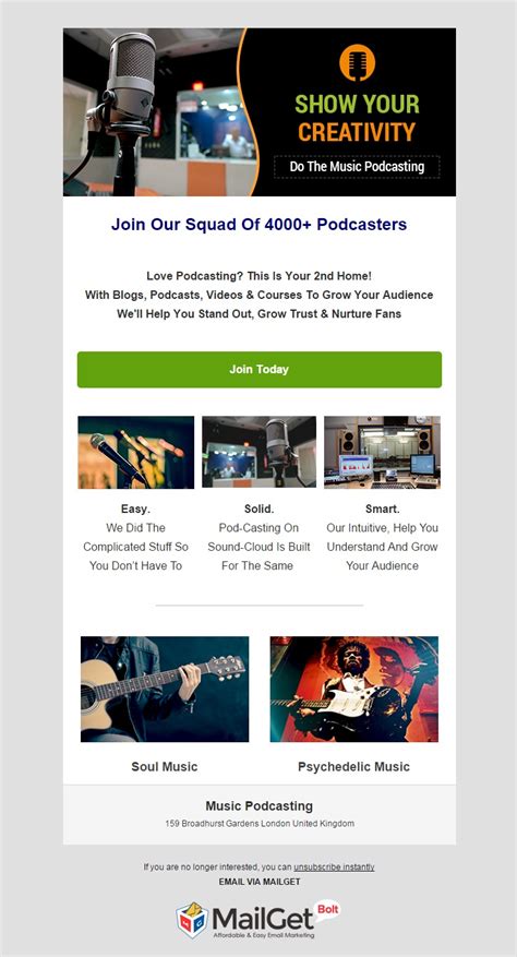 Music Email Template
