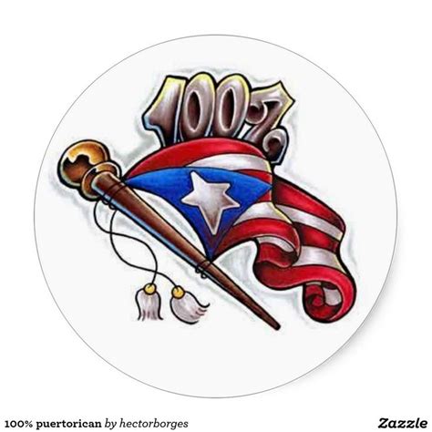 100 Puertorican Classic Round Sticker Zazzle Puerto Rico Art