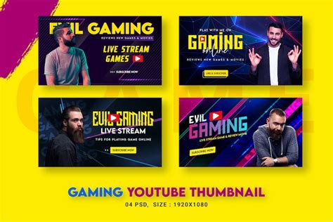Gaming Youtube Thumbnail Template Graphic Templates Envato Elements
