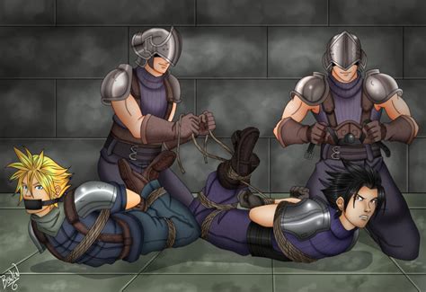 Zack And Cloud Hogtied And Gagged By Carnath Gid On Deviantart