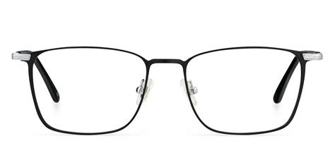 9001 Rectangle Black Eyeglasses Frames Leoptique