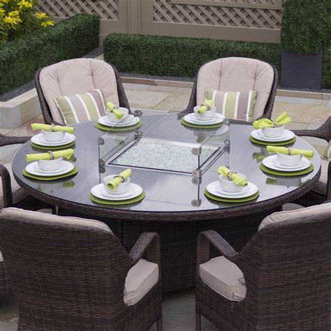 Shop for round dining sets in dining room sets. GAS FIRE PIT - DINING TABLE - 8 SEAT ROUND - (TABLE ONLY ...