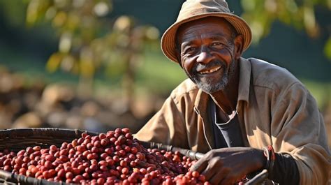 Premium Ai Image Dry Coffee Produced By Ethiopian Farmers Arabica