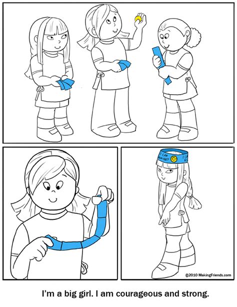coloring page courageous  strong makingfriends