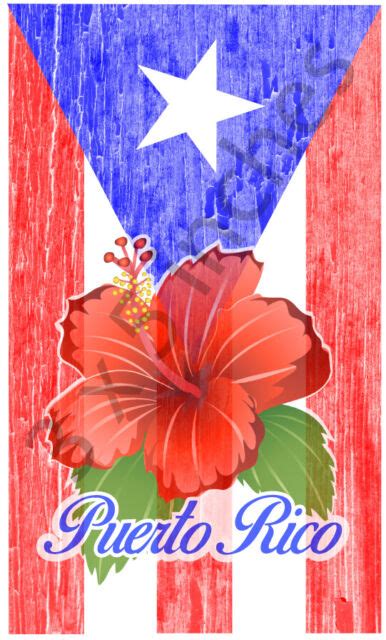 Puerto Rico Flag Pr Sticker Decal Bandera De Puerto Rico Amapola
