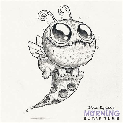 We dedicate this list of hilariously inappropriate and absolutely funny kids' drawings to you, dear parents, and everyone else who's been called in by a teacher to explain that they're snow shovel salesmen, not pole dancers as depicted in their kids' funny drawings. Pizza bug! #morningscribbles #pizza | Monster drawing, Monster sketch