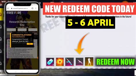 Free Fire New Redeem Code Today 5 April New Redeem Code Free Fire