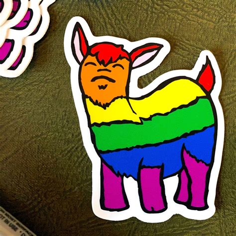 Gay Pride Stickers Goats Being Gay Is The Greatest Of All Etsy