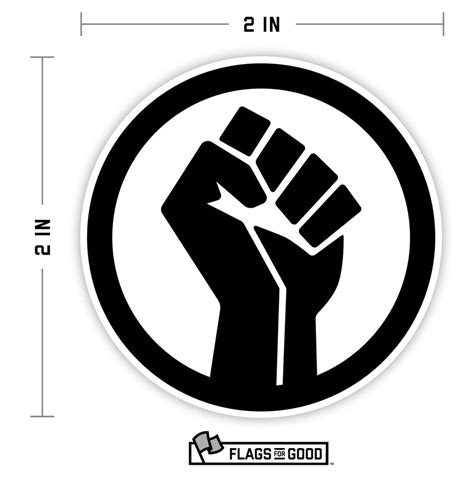 Black Lives Matter Blm Fist Stickers 3 Pack Flags For Good