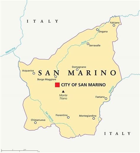 Mapas De San Marino País Enclavado En El Territorio De Italia