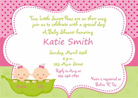 Easy to customize with all the special details and send to guests by email or text message. Twin Girl Baby Shower Invitations | DolanPedia Invitations ...