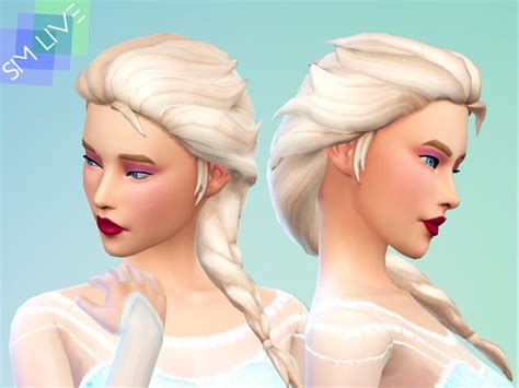 Elsa Braided Hair Maxis Match Sims 4 Mod Download Free