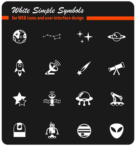Space Icon Set Royalty Free Image 25991547 Panthermedia Stock Agency