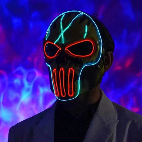 2019 Halloween Scary Demon Skull Led Mask
