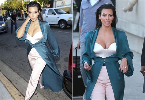 Kim Kardashian Usa Roupa Decote Generoso Para Ir A Programa De TV