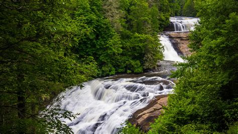 View Of Triple Falls In Dupont State Forest North Carolina Usa