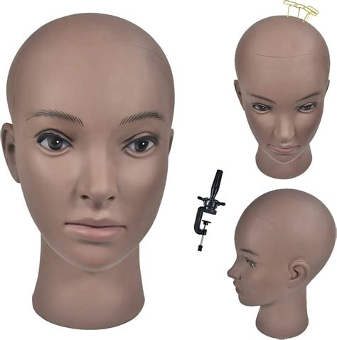 Afro Cosmetology Mannequin Head Bald Manikin Head For Wigs Making Wig