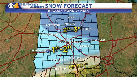 Tracking Snow For Central Indiana Winter Weather Advisory Expanded
