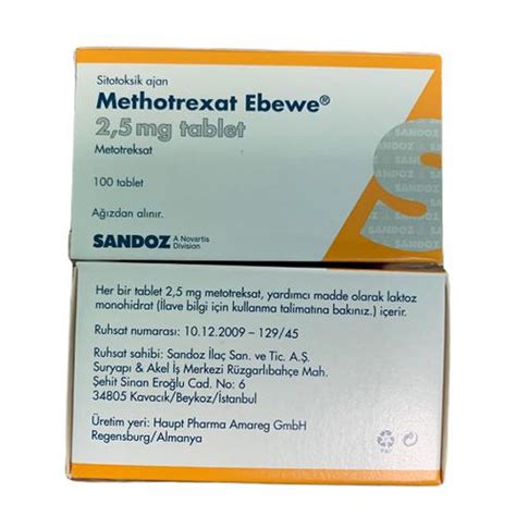 Methotrexat Ebewe 25mg Sandoz H100v