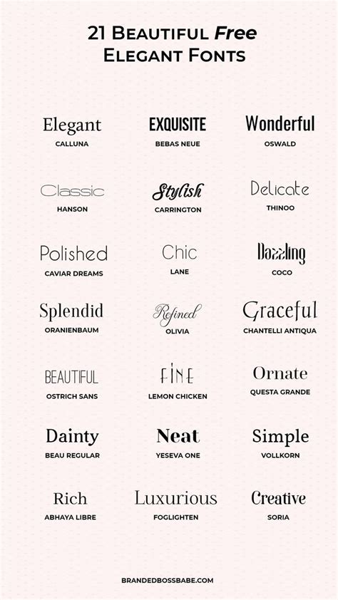20 Beautiful And Free Elegant Fonts — Ana Amelio Font Tipografi Logo