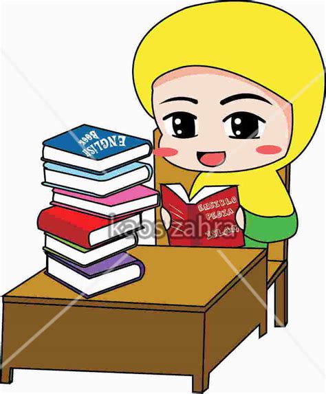 +75 Gambar Kartun Anak Sekolah Belajar