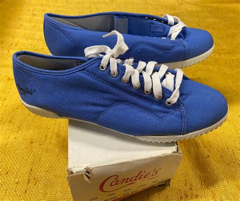 Vintage 1980s Candies By El Greco Blue Sneakers Shoes Nib Unworn 10