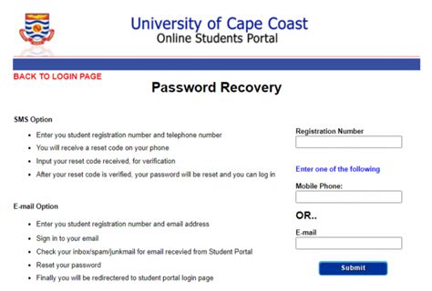 Gh How To Access Ucc Student Login Portal
