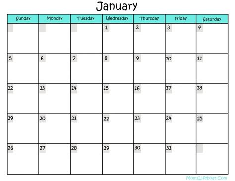 Big Block Printable Calendar Free Calendar Template