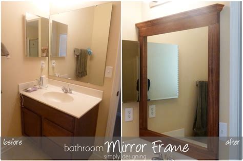 Why a lighted bath mirror? Bathroom Mirror Re-Vamp {Part 2} | Simply Designing with ...