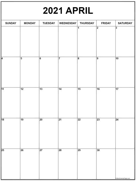 Maybe you would like to learn more about one of these? April 2021 Vertical Calendar | Portrait