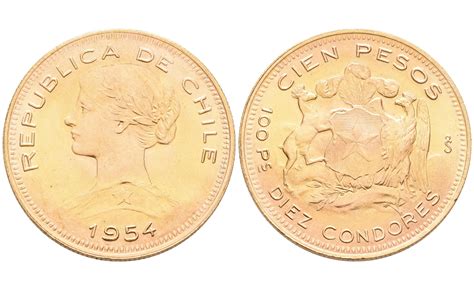 Chile 100 Pesos 1954 The Numisplace