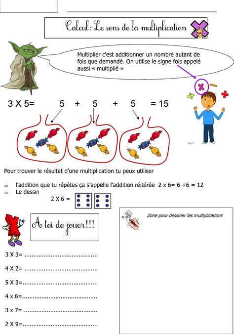 Multiplication Ce1 Le Blog De Monsieur Mathieu