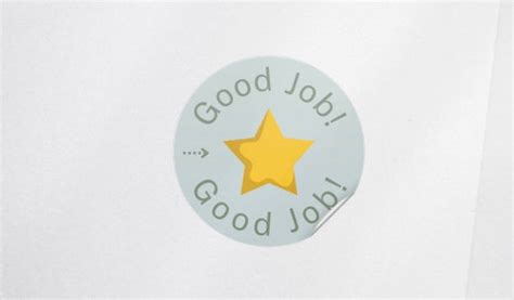 Good Job Star Sticker Printable Etsy