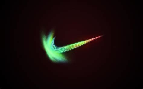Logos Nike Famous Sports Brand Dark Background Sparks
