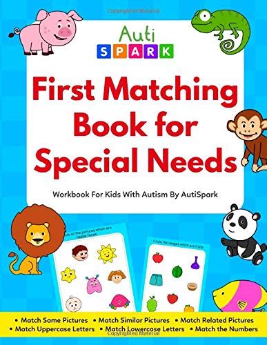 First Matching Book For Special Needs Workbook For Kids With Autism