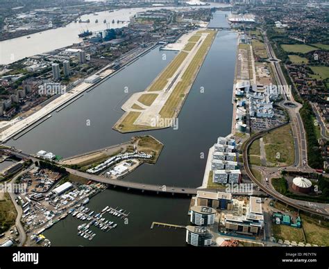 Aerial View City Airport From The East Old Royal Docks University Of