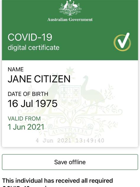 Covid 19 Australia Vaccine Certificate Details Revealed Daily Telegraph