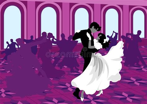 Ballroom Dancers Stock Vector Illustration Of Backgrounds 8636400