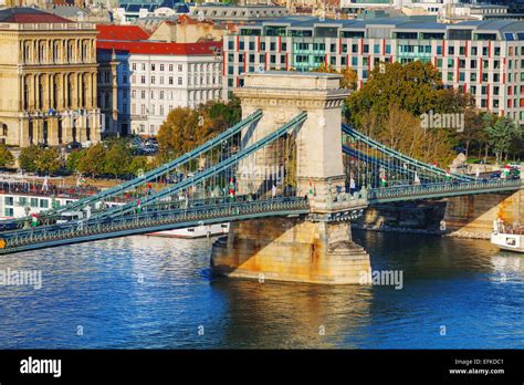 The Szechenyi Chain Bridge In Budapest Hungary Stock Photo Alamy
