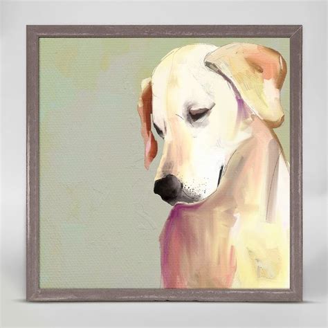 Best Friend Yellow Lab By Cathy Walters Mini Framed Canvas Yellow