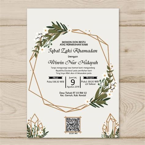 Jual Undangan Pernikahan Digital Rustic Invitation Wedding 