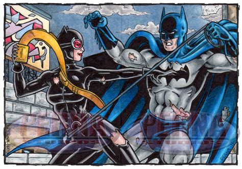 Catwoman Vs Batman Sketch Cards By Tonyperna On Deviantart
