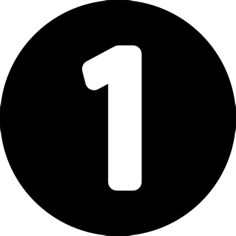 Number One Inside A Circle Free Vector Icons Designed By Freepik Free
