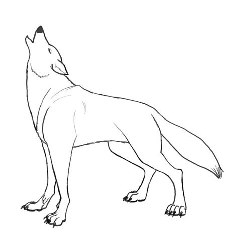 Howling Wolf Lineart By The Imperfect On Deviantart